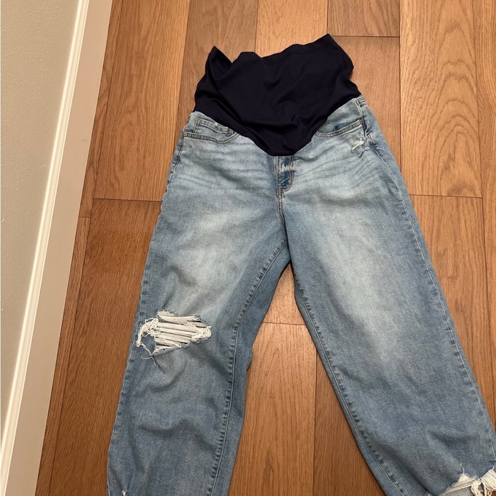 Pinkblush Light Blue Distressed Boyfriend Jeans